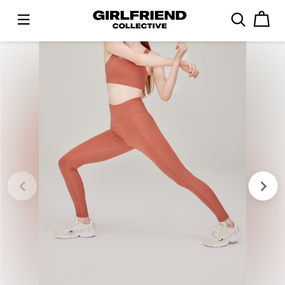 Girlfriend Collective Compressive High-Rise Legging in Brick